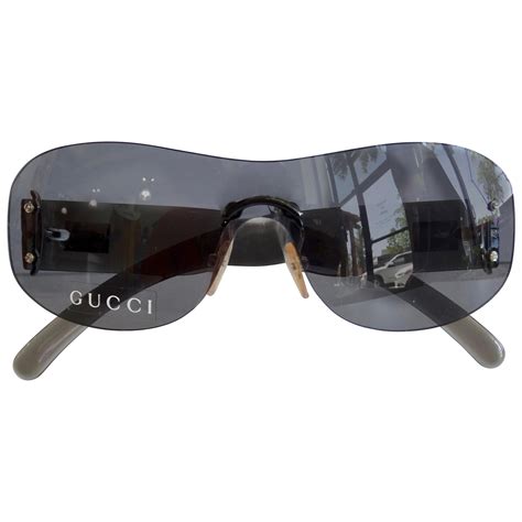 gucci rimless sunglasses shield polarized|Gucci unisex sunglasses.